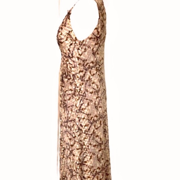 Elegant Silk Golden Evening Gown by Chetta B - Picture 6 of 7